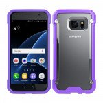 Wholesale Galaxy S7 Clear Defense Hybrid Case (Purple)